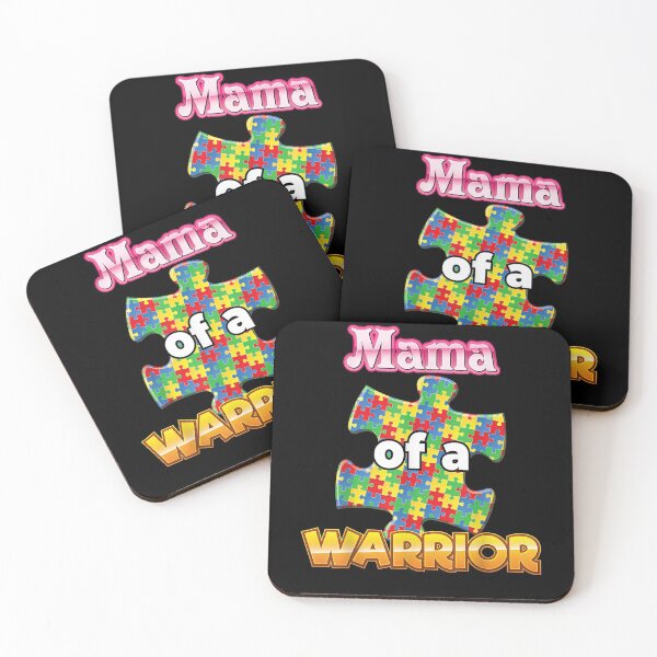 Item preview, Mama Of A Warrior Autism Awareness Rainbow Puzzle Ribbon  designed and sold by fishingcat19.
