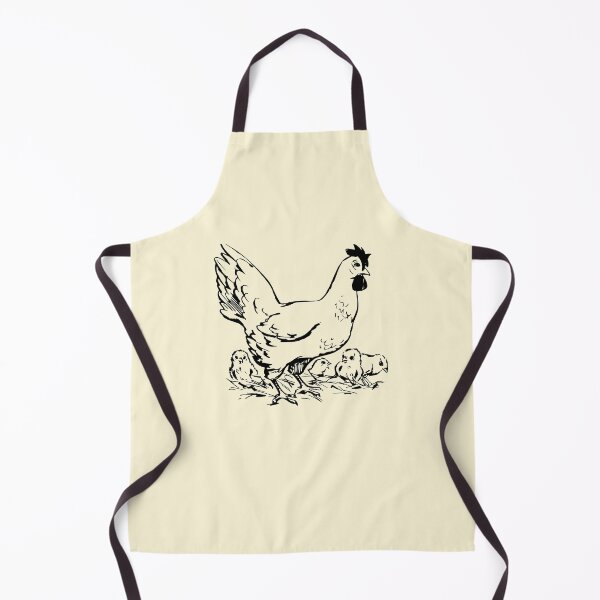 Item preview, Chicken and Chicks on Cream designed and sold by katiekendall.