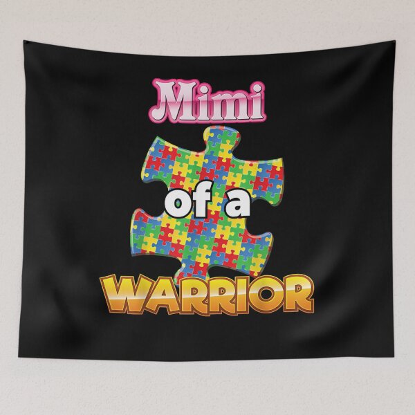 Item preview, Mimi Of A Warrior Autism Awareness Rainbow Puzzle Ribbon  designed and sold by fishingcat19.