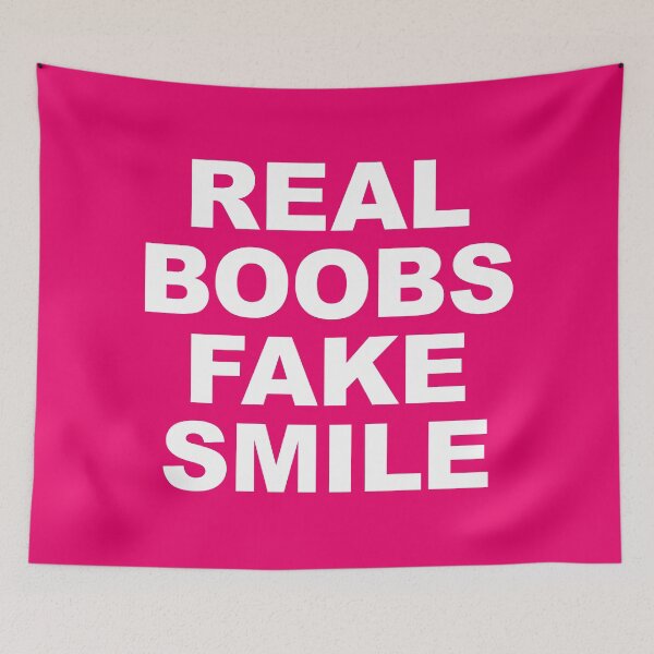 Item preview, Real Boobs Fake Smile designed and sold by ClickForMore.
