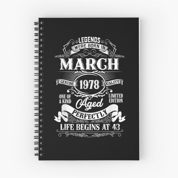 Item preview, Legends Were Born In March 1978 43rd Birthday Gift  designed and sold by fishingcat19.