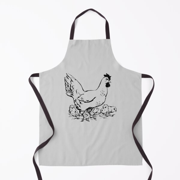 Item preview, Chicken and Chicks on Grey designed and sold by katiekendall.