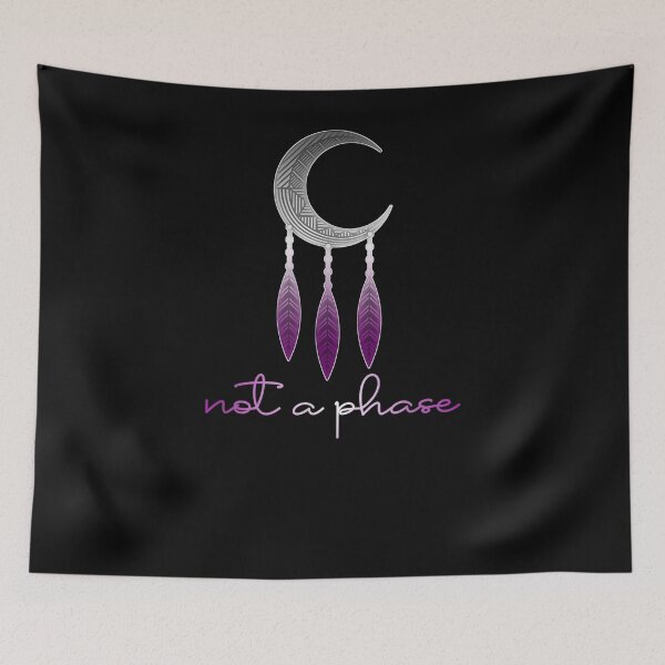 Item preview, Asexual Celestial Not A Phase Ace Pride Flag Moon Boho  designed and sold by servantdep.