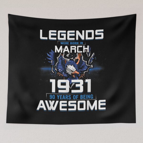Item preview, Legends In March 1931 90th Birthday T  designed and sold by fishingcat19.