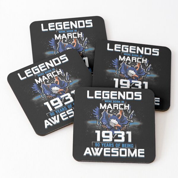 Item preview, Legends In March 1931 90th Birthday T  designed and sold by fishingcat19.
