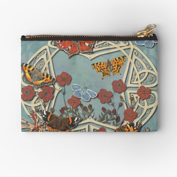 Butterfly Celtic Garden Fantasy Zipper Pouch