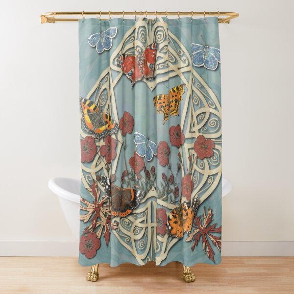 Butterfly Celtic Garden Fantasy Shower Curtain