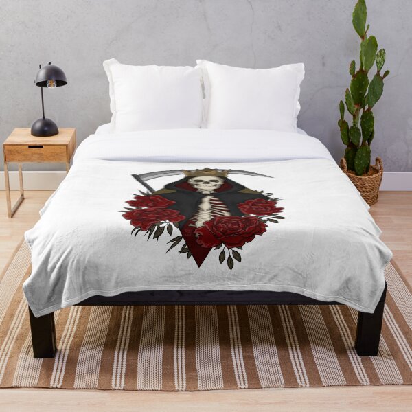 Santa Muerte Throw Blanket