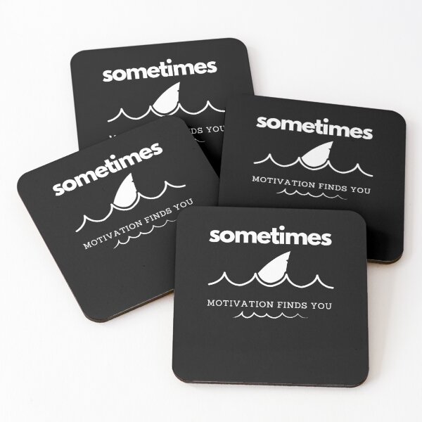 Item preview, Sometimes Motivation Find You - Cool And Funny Illustration For Shark Lovers designed and sold by anassrida.