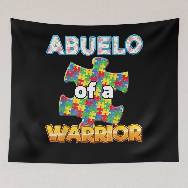 Item preview, Abuelo Of A Warrior Autism Awareness Rainbow Puzzle Ribbon  designed and sold by servantdep.