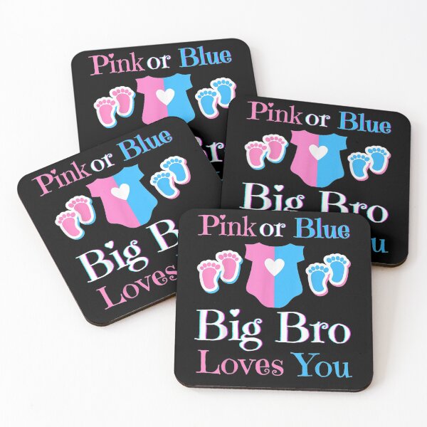 Item preview, Pink Or Blue Big Bro Loves You Baby Shower Gender Reveal  designed and sold by servantdep.