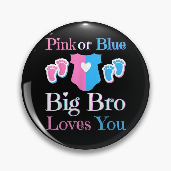 Item preview, Pink Or Blue Big Bro Loves You Baby Shower Gender Reveal  designed and sold by servantdep.