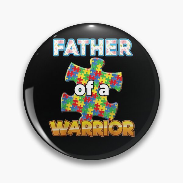 Item preview, Father Of A Warrior Autism Awareness Rainbow Puzzle Ribbon  designed and sold by servantdep.