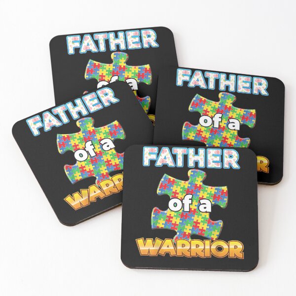 Item preview, Father Of A Warrior Autism Awareness Rainbow Puzzle Ribbon  designed and sold by servantdep.