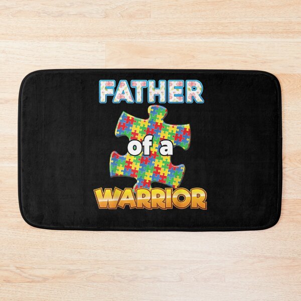 Item preview, Father Of A Warrior Autism Awareness Rainbow Puzzle Ribbon  designed and sold by servantdep.