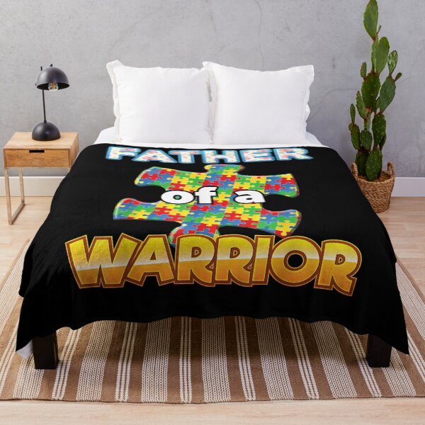 Item preview, Father Of A Warrior Autism Awareness Rainbow Puzzle Ribbon  designed and sold by servantdep.