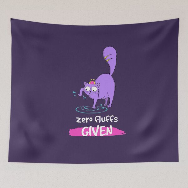 Item preview, Purple Cat Chubby Cat Zero Fluffs Given designed and sold by Cat N' Doodles.