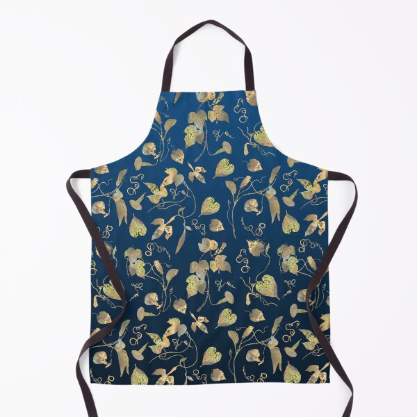 Item preview, Modern Stylish Elegant Gold Flowers on Classic Blue designed and sold by tanjica.