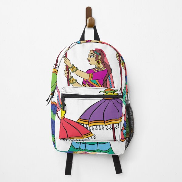Item preview, Gopika or Sevika, lord's servant's drawn in Indian folk art form Kalamkari designed and sold by Gurunath Bhadekar.