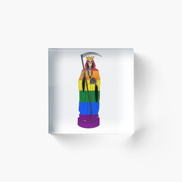 Santa Muerte LGBTQ Statuette Acrylic Block