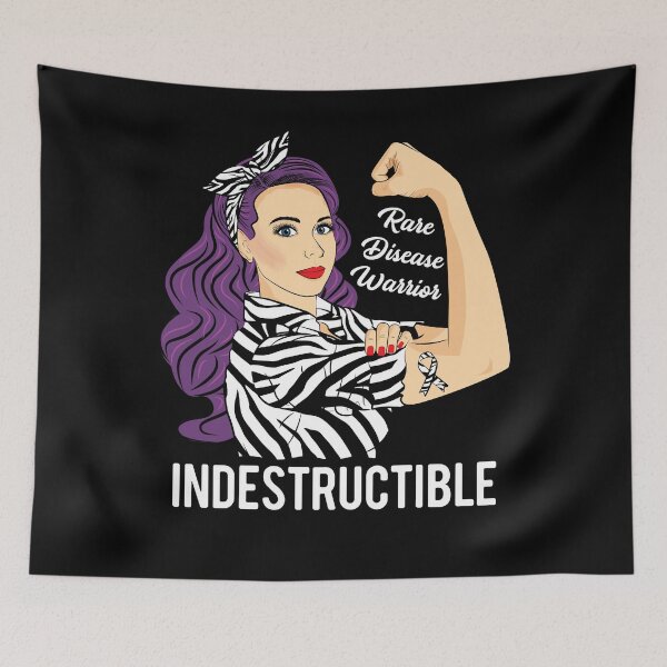 Item preview, Rare Disease Awareness Warrior Indestructible Support designed and sold by ZNOVANNA.
