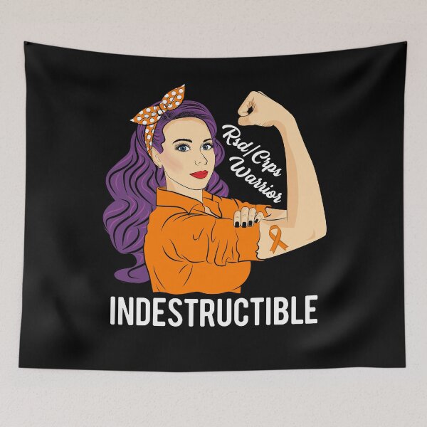 Item preview, RSD CRPS Warrior Indestructible Awareness Support designed and sold by ZNOVANNA.