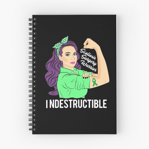 Item preview, Scoliosis Surgery Warrior Indestructible Awareness Fighter designed and sold by ZNOVANNA.