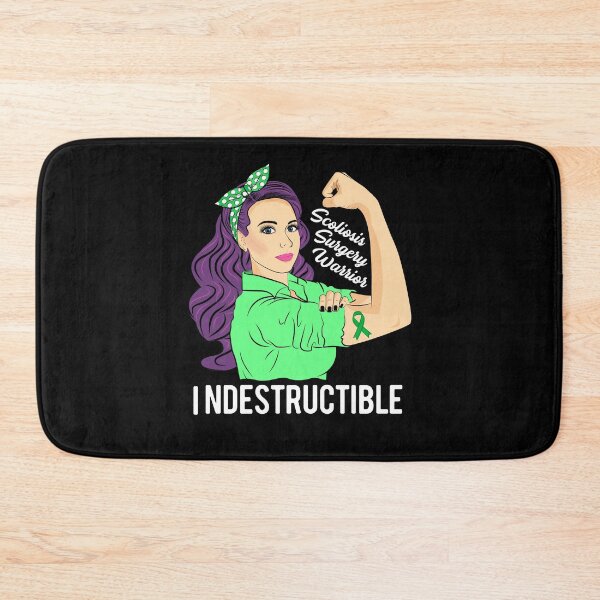 Item preview, Scoliosis Surgery Warrior Indestructible Awareness Fighter designed and sold by ZNOVANNA.