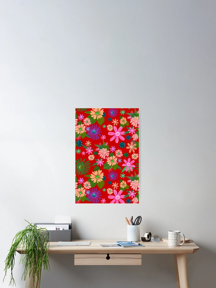 Thumbnail 2 of 3, Poster, Springtime Daisy Pattern designed and sold by Squarebird.