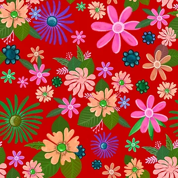 Artwork thumbnail, Springtime Daisy Pattern by Squarebird