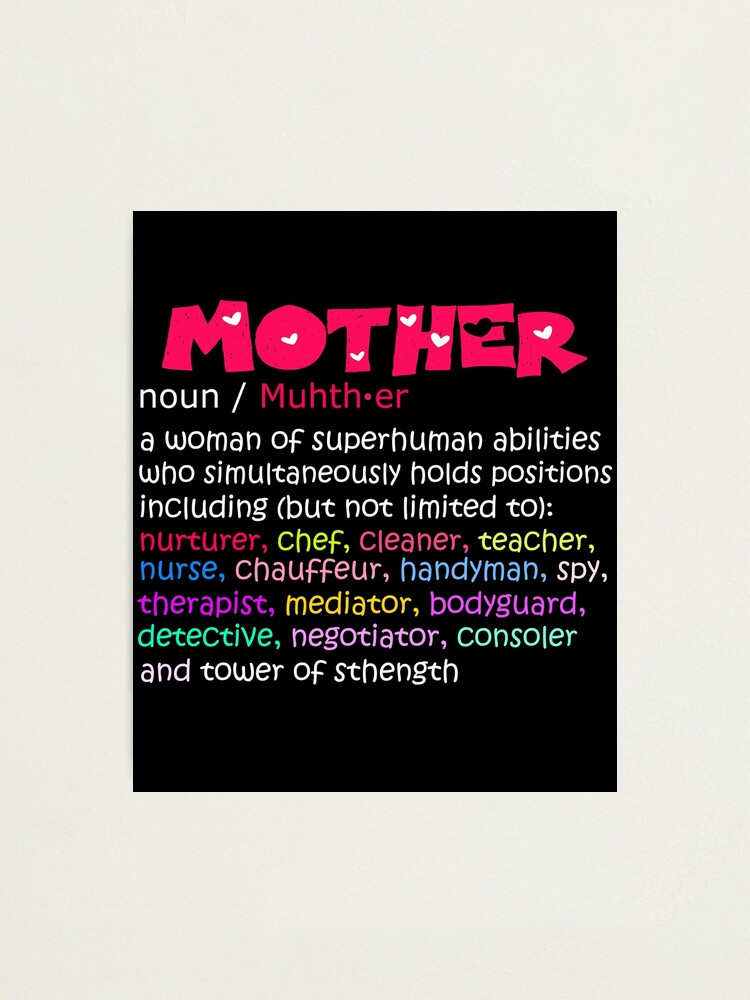 Funny Mom Definition Mama Quote Mother Day Gifts' Cotton