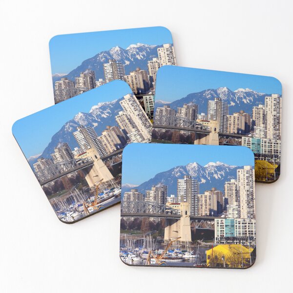 Item preview, Vancouver with mountains in the background designed and sold by TravelDrone.
