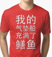 My Hovercraft is Full of Eels (in Mandarin) Tri-blend T-Shirt