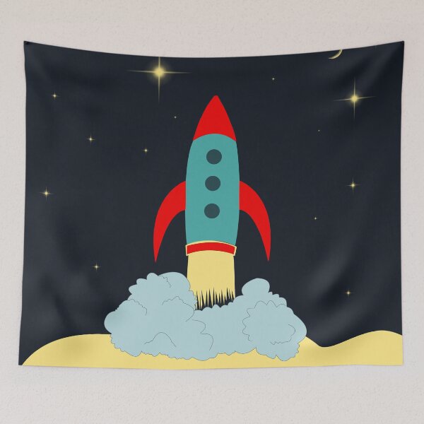 Item preview, space rocket pattern designed and sold by Aleksey888.