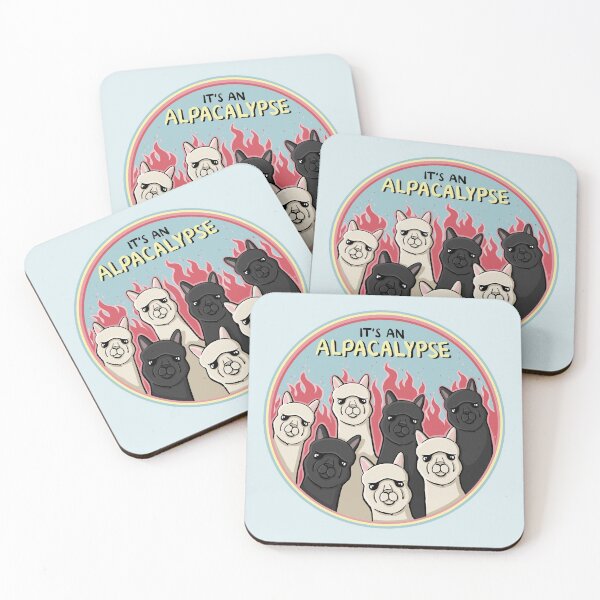 Item preview, It's an ALPACALYPSE Funny Alpaca Cartoon Pun Digital Illustration designed and sold by AlmightyClaire.