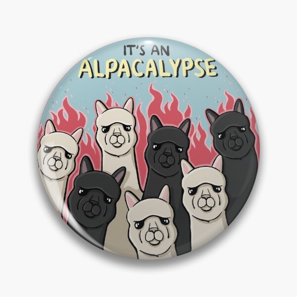 Item preview, It's an ALPACALYPSE Funny Alpaca Cartoon Pun Digital Illustration designed and sold by AlmightyClaire.