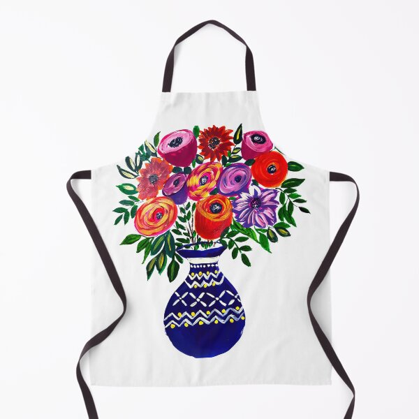 Item preview, Beautiful Handpainted gouche flower vase design designed and sold by ArtforSoul21.