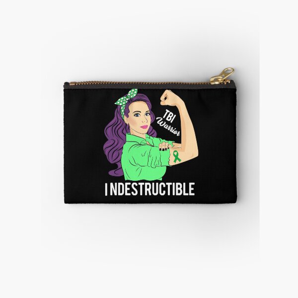 Item preview, Traumatic Brain Injury Awareness TBI Warrior Indestructible designed and sold by ZNOVANNA.