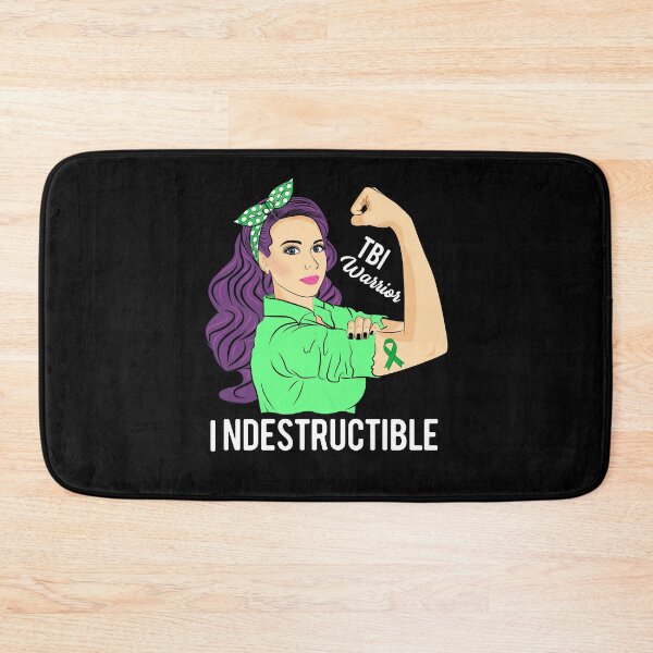 Item preview, Traumatic Brain Injury Awareness TBI Warrior Indestructible designed and sold by ZNOVANNA.