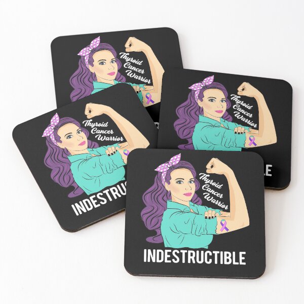 Item preview, Thyroid Cancer Warrior Indestructible designed and sold by ZNOVANNA.