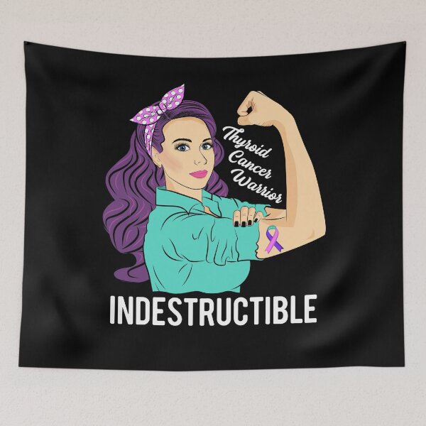 Item preview, Thyroid Cancer Warrior Indestructible designed and sold by ZNOVANNA.