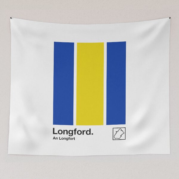 Item preview, County Longford, Ireland - Retro Style Minimalist Poster Design designed and sold by AestheticNow.