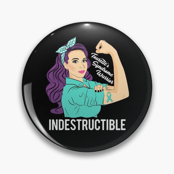 Item preview, Tourette Syndrome Warrior Indestructible Awareness designed and sold by ZNOVANNA.