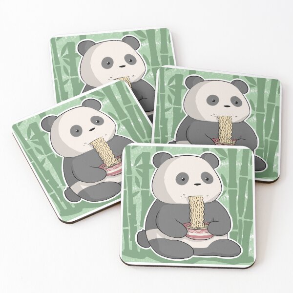 Item preview, Cute, Hungry Panda Eating Noodles - Ponpon the Panda  designed and sold by Hito-desu.