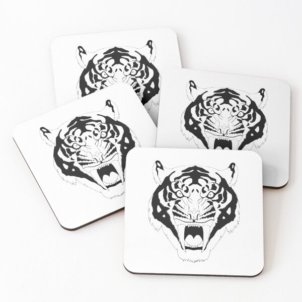 Item preview, Angry tiger face roaring designed and sold by adrart7.