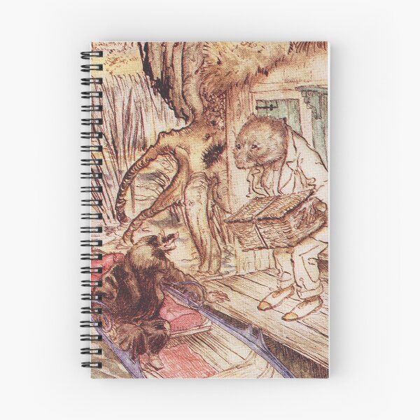 Item preview, Ratty and Mole boating Wind in the Willows illustration - Arthur Rackham designed and sold by Vintage Designs +.