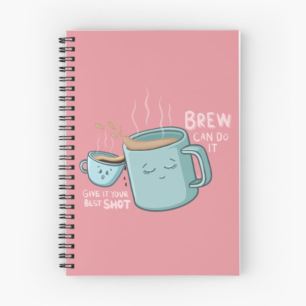 Item preview, BREW Can Do it! Give it your best SHOT! Fun Tea, Espresso Puns, Cartoon Digital Illustration designed and sold by AlmightyClaire.