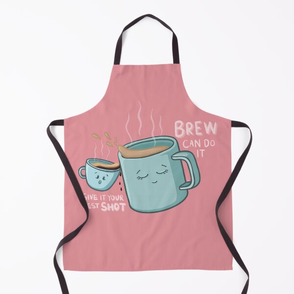 Item preview, BREW Can Do it! Give it your best SHOT! Fun Tea, Espresso Puns, Cartoon Digital Illustration designed and sold by AlmightyClaire.