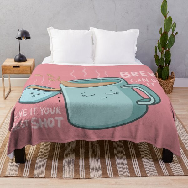 Item preview, BREW Can Do it! Give it your best SHOT! Fun Tea, Espresso Puns, Cartoon Digital Illustration designed and sold by AlmightyClaire.