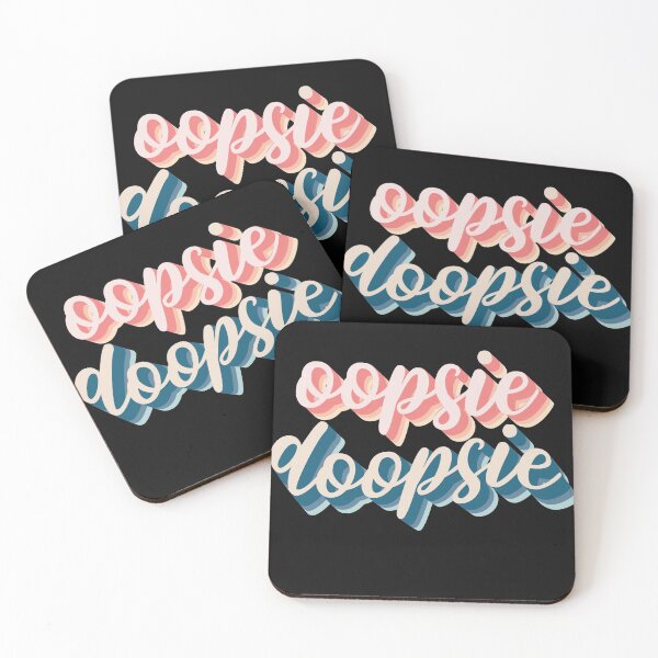 Item preview, Oopsie Doopsie Graphic Retro style Artwork. Pink and Blue designed and sold by TheVibeMerchant.